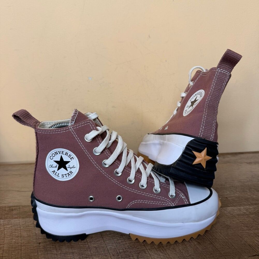 Converse Run Star Hike platform sneakers saddle mauve shoes women’s size 8